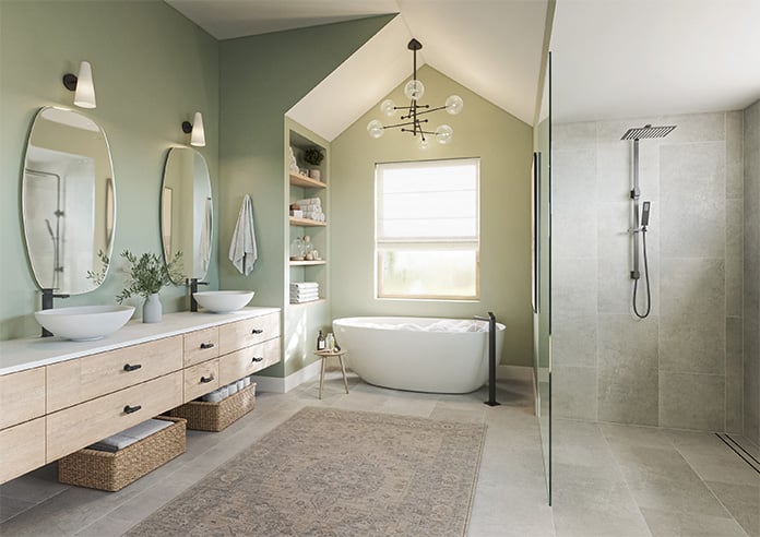 Pesaro Stripe Voile, White - Motorised Roman Blind - Image 6